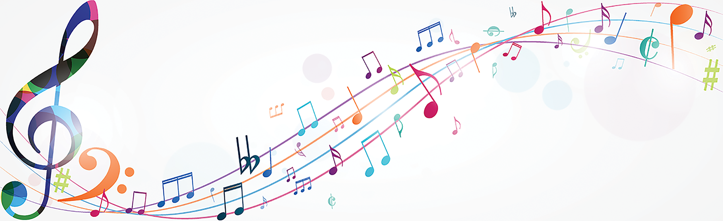 coloful music notes